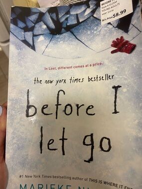 Before I Let Go by Marieke Nijkamp - White/Blue Cover